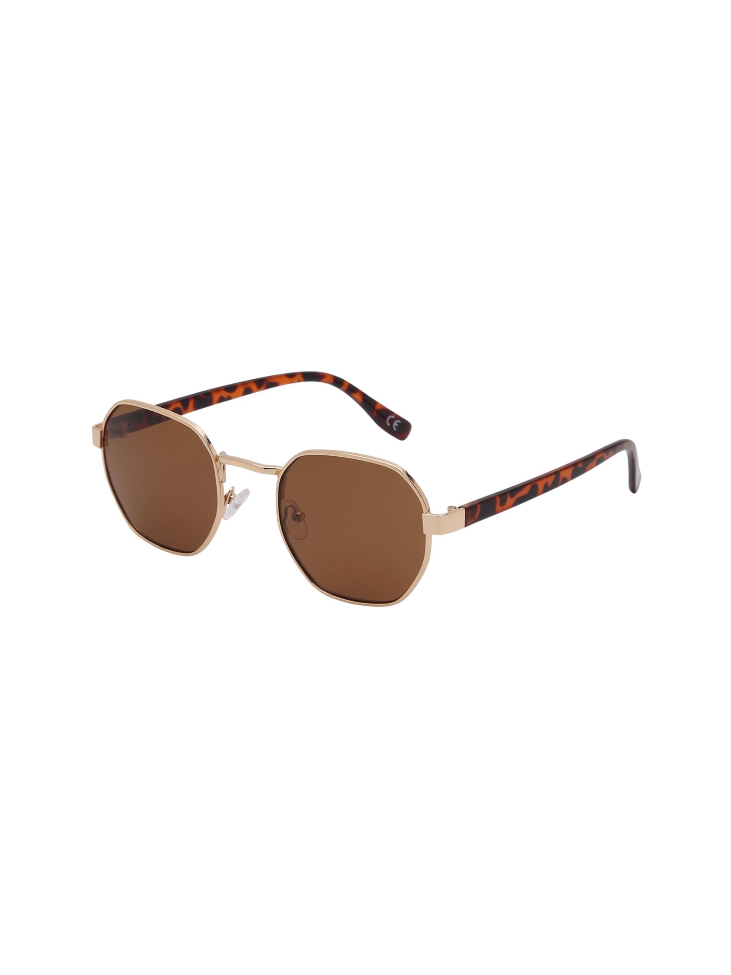 Maxte Sunglasses 'Solo-Solis Classic Hexagon Sonnenbrille' in Brown: front