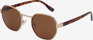 Lunettes de soleil 'Solo-Solis Classic Hexagon Sonnenbrille' Maxte en marron : devant