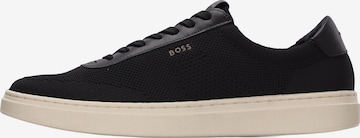 BOSS Rövid szárú sportcipők 'Kieran Tenn' - fekete: elől