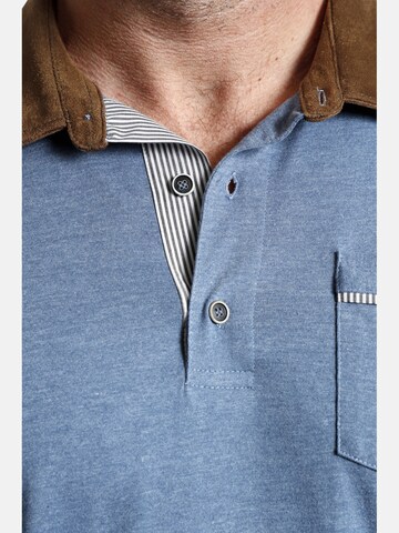 Charles Colby Langarm-Poloshirt ' Earl Terry ' in Blau