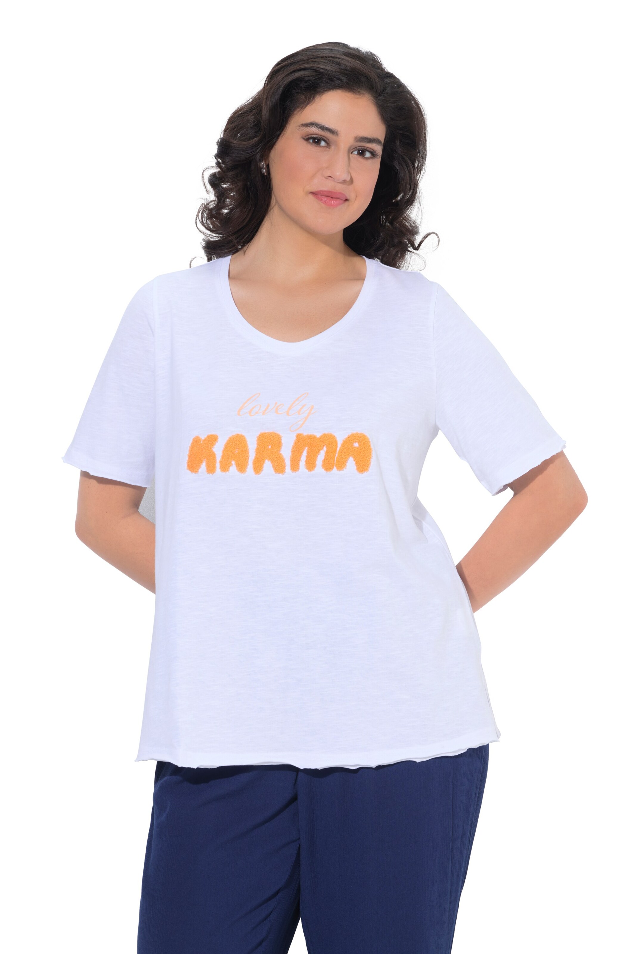 Ulla Popken T-Shirt in Weiß: Vorderseite