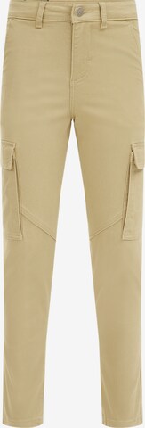 Pantalon WE Fashion en beige : devant