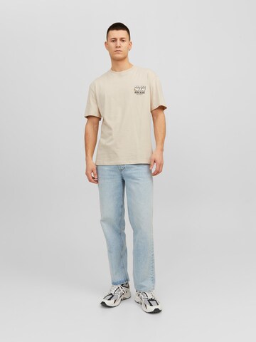 JACK & JONES T-shirt 'AMUSEMENT' i beige