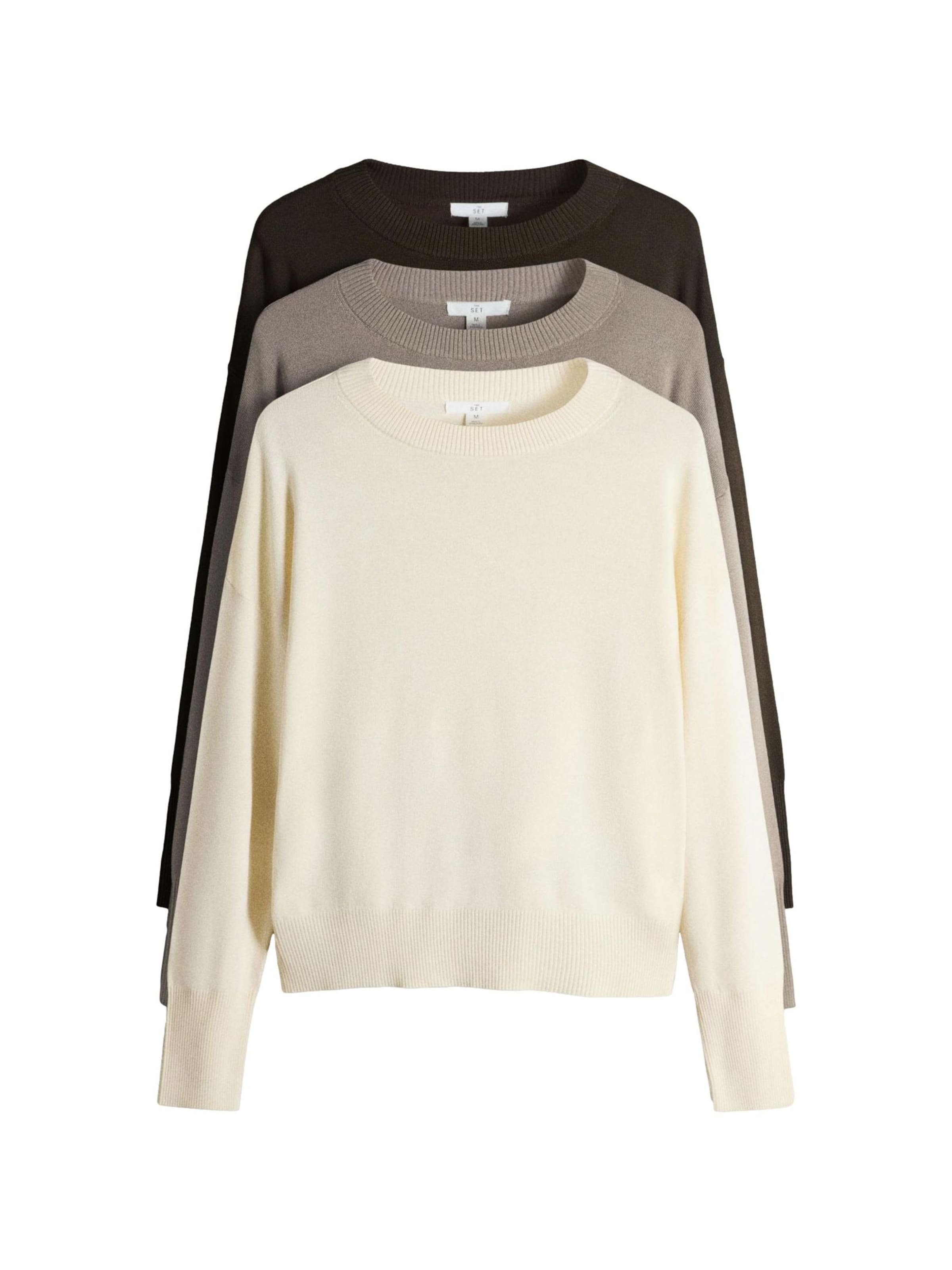 Pull-over The Set en marron : devant