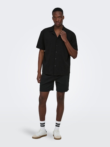 Coupe regular Chemise 'ONSEddie' Only & Sons en noir