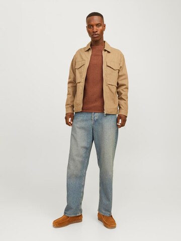 Coupe regular Pull-over 'JJEHill' JACK & JONES en marron