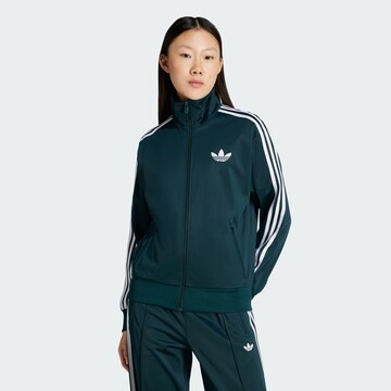 ADIDAS ORIGINALS - Casaco em moletão 'Adicolor Classic Firebird' em verde: frente