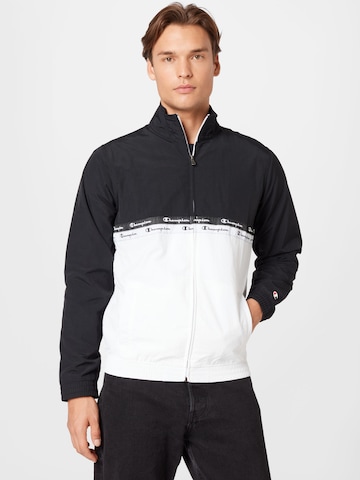 Champion Authentic Athletic Apparel Athletic Jacket in White: front
