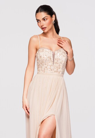 Robe de soirée Ombre en beige