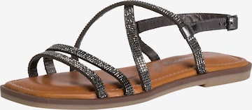 TAMARIS Strap sandal in Black: front