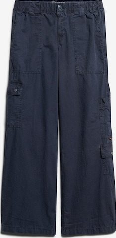 Superdry Loosefit Cargobroek in Blauw: voorkant