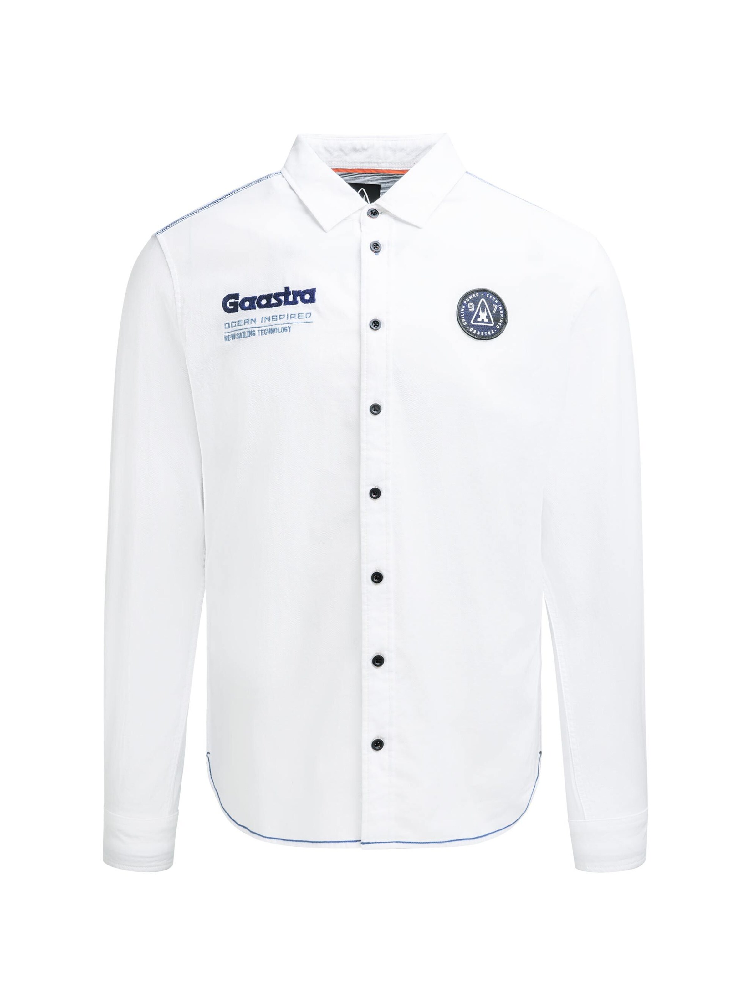Gaastra Regular fit Button Up Shirt in White: front