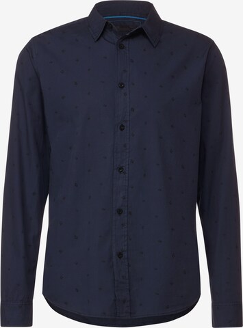 Street One MEN Regular fit Button Up Shirt in Blue: front