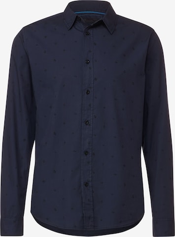 Street One MEN Regular fit Button Up Shirt in Blue: front