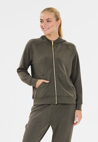 Athlecia Sweatjacke 'Jacey' in Grün: Vorderseite
