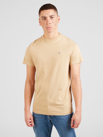 Tommy Jeans Regular fit Shirt in Beige: front