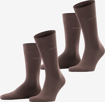 ESPRIT Socken 'Basic Uni 2-Pack' in Braun: Vorderseite