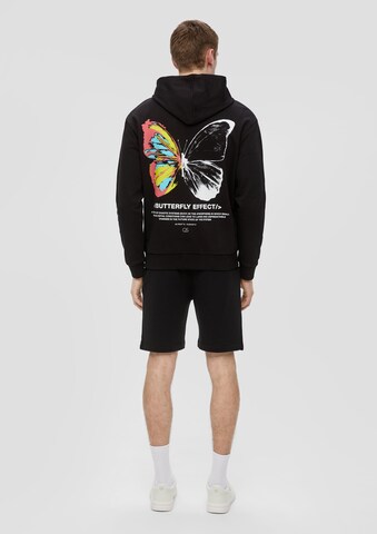 QS Sweatshirt in Schwarz