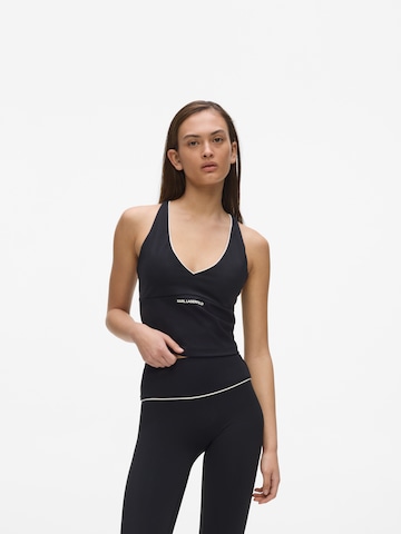 T-shirt ' Athleisure-Tanktop mit kontrastierender Paspelierung ' Karl Lagerfeld en noir : devant