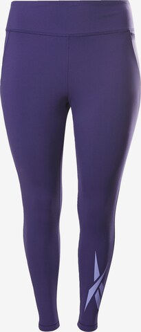 Reebok Skinny Športové nohavice 'Lux' - fialová: predná strana