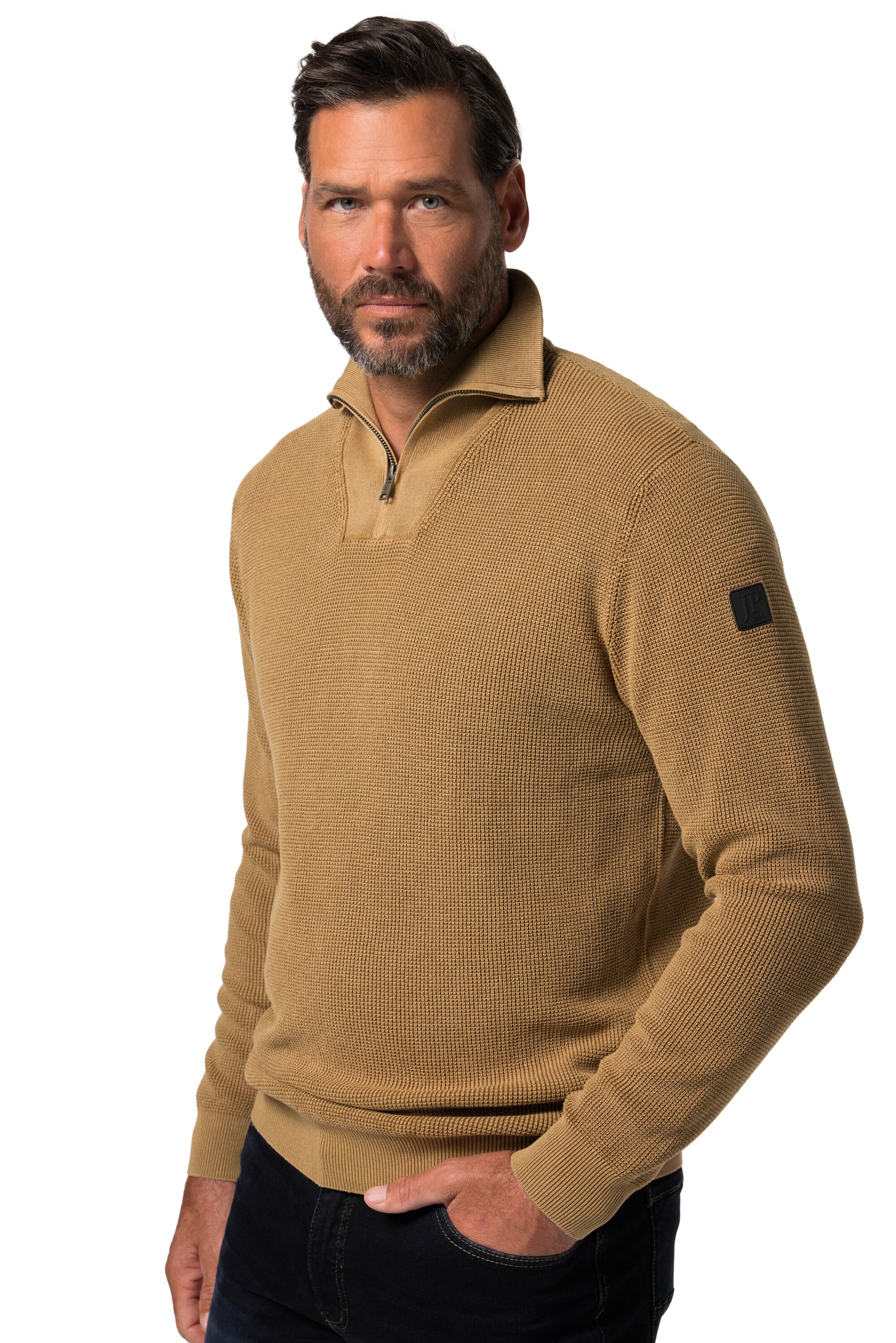 JP1880 Pullover in Beige: Vorderseite