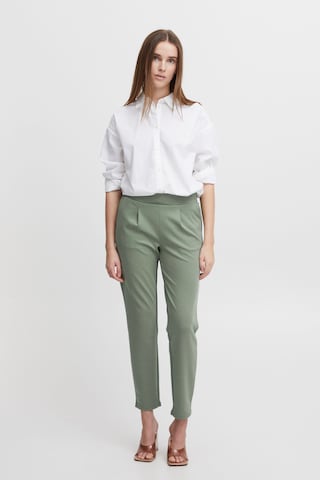 b.young Tapered Pleat-Front Pants 'Rizetta' in Green