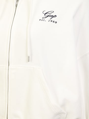 Gap Tall - Sudadera con cremallera en blanco