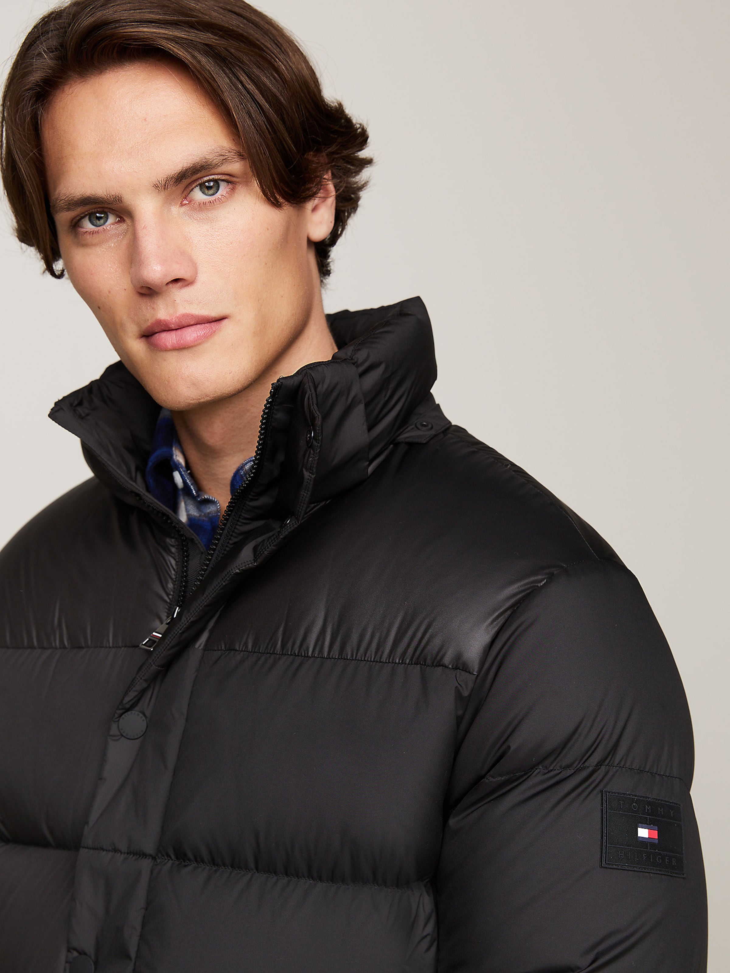 Black tommy hilfiger jacket mens shop