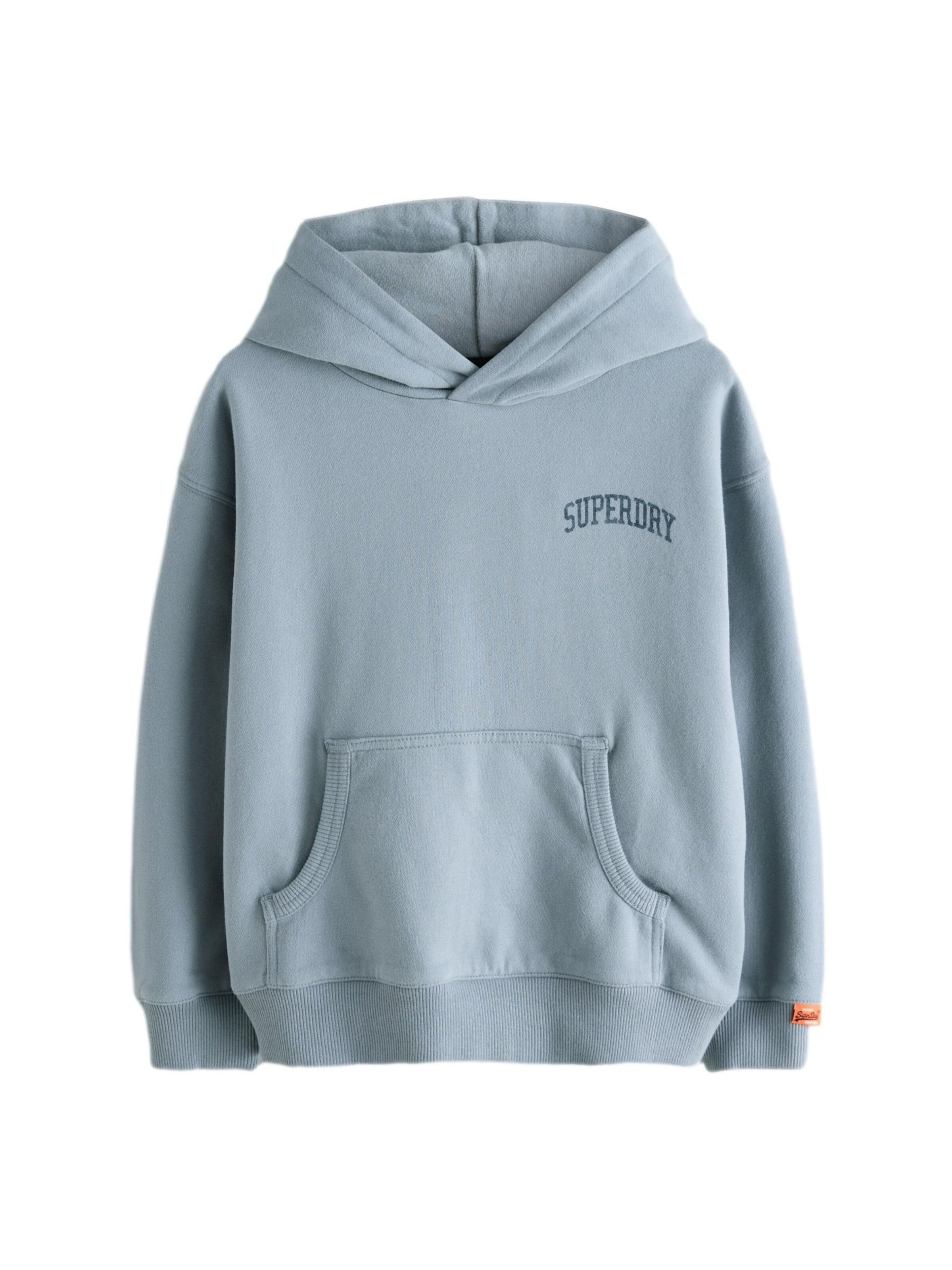 SuperdrySweater majica - plava boja: prednji dio