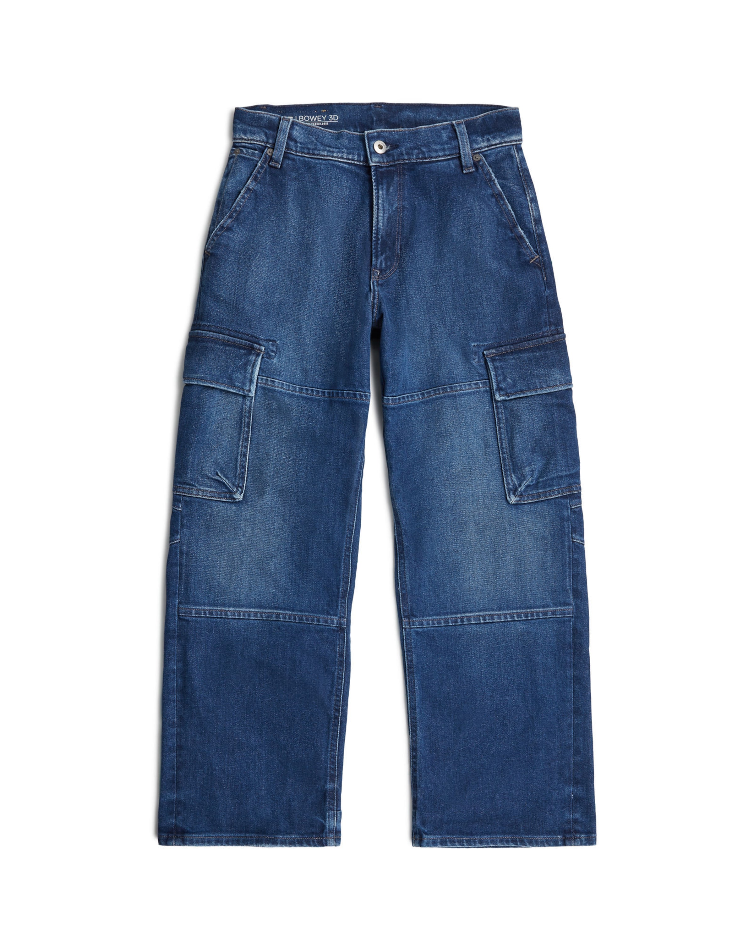 G-STAR Loosefit Jeans 'Girls Bowey Extreme Cargo Loose Jeans' in Blauw: voorkant