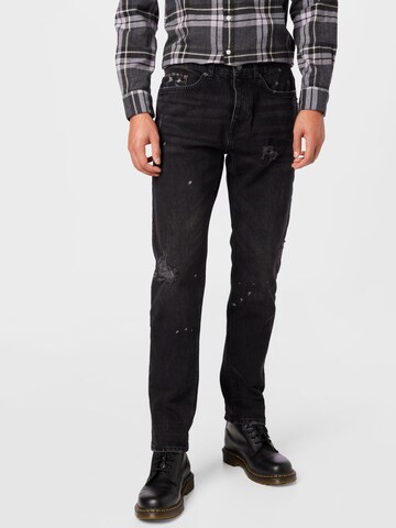 Coupe slim Jean River Island en noir : devant