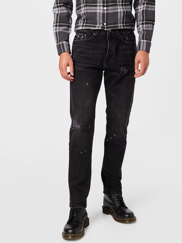 River Island - Slimfit Calças de ganga em preto: frente