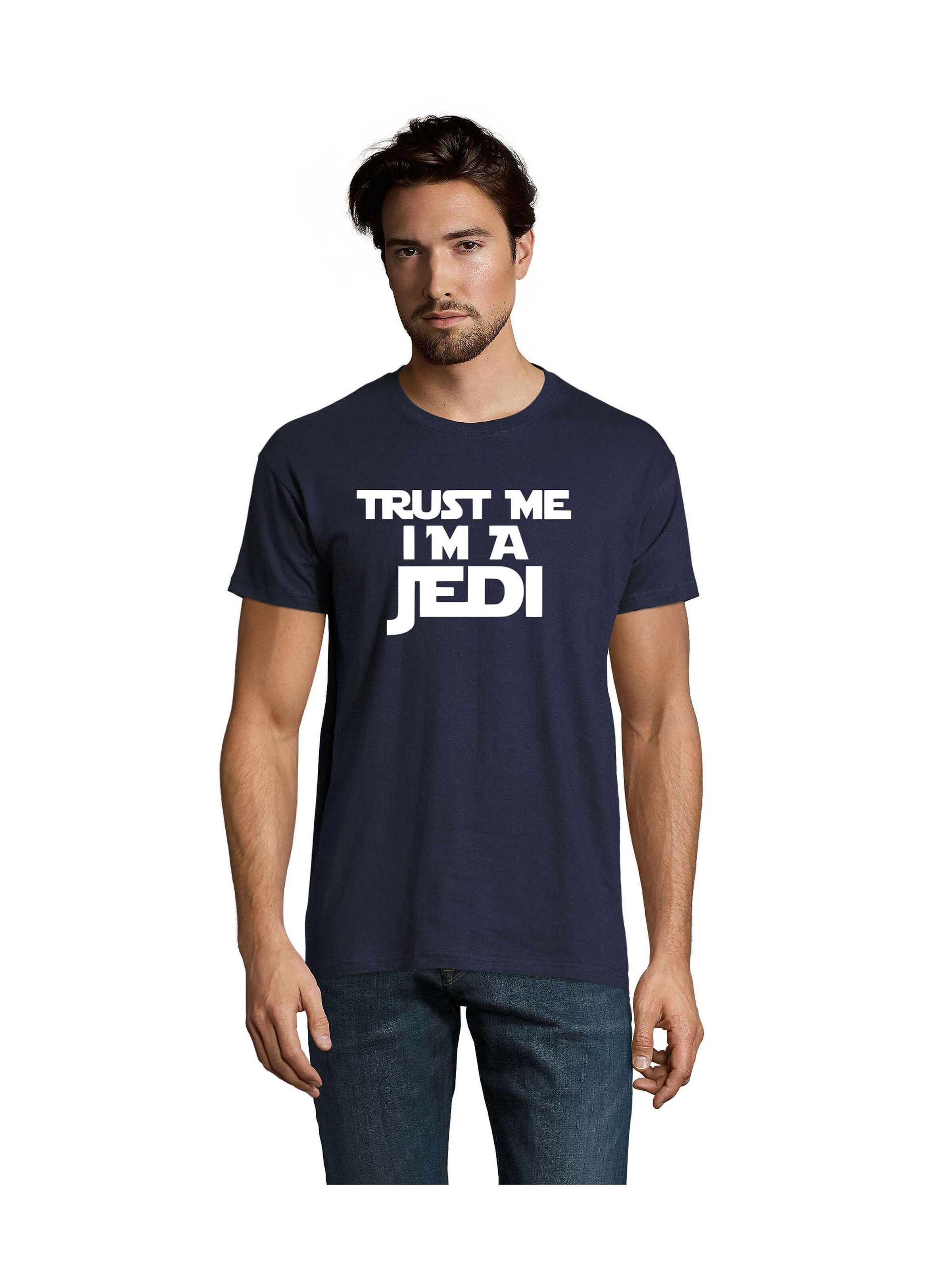 Blondie & Brownie Shirt 'TrustJedi'‌‌‌‌‌‌‌ in 5XL in navy, Produktansicht