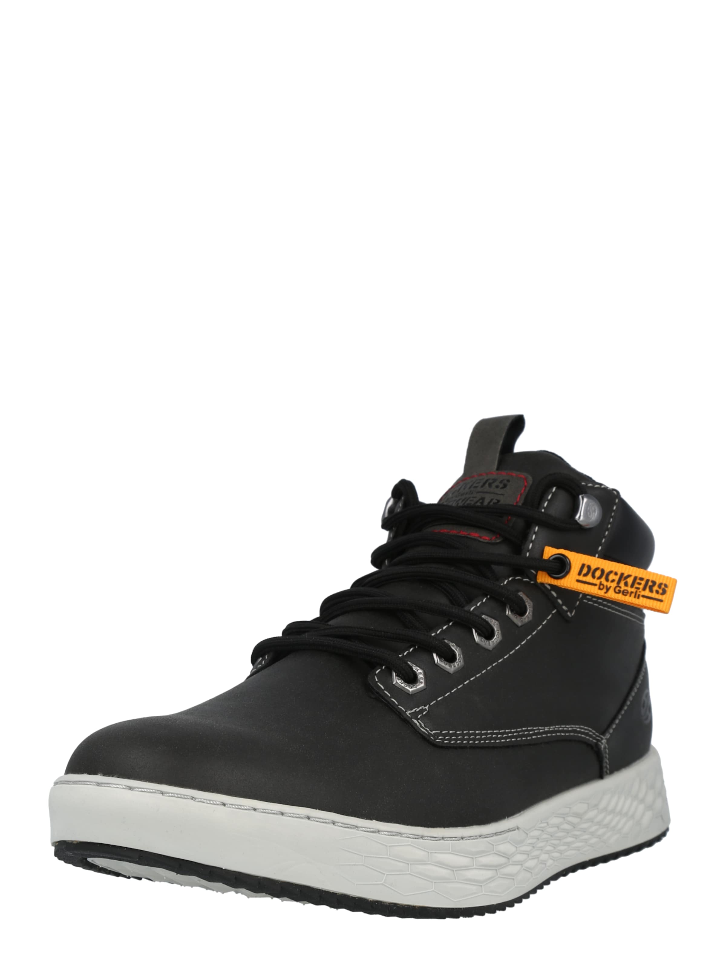 Bottines à lacets Dockers by Gerli en noir : devant