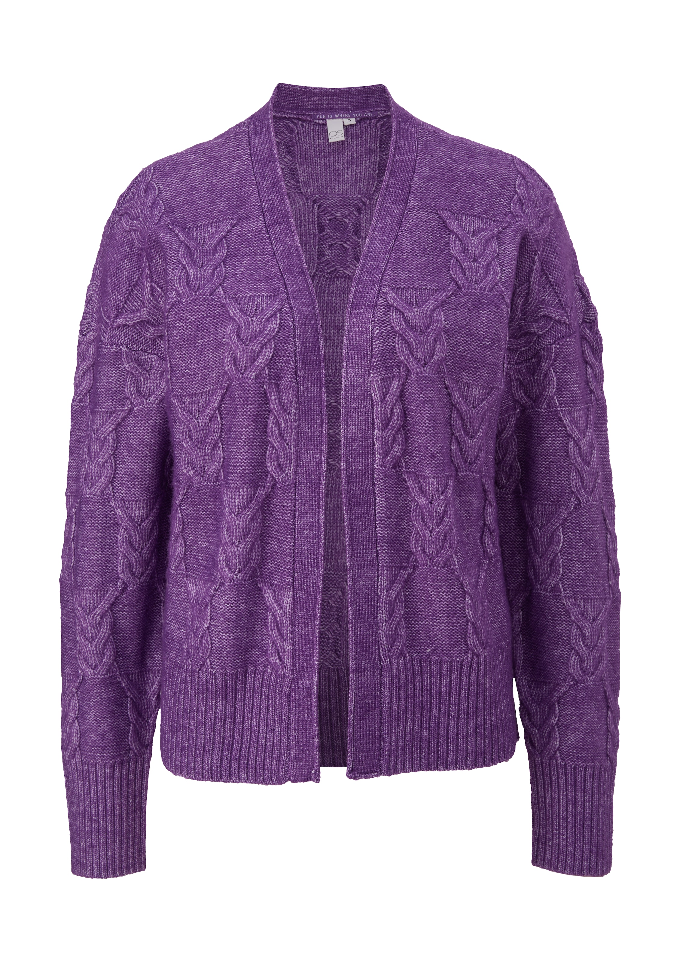 Cardigan QS en violet : devant