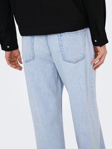 Only & Sons Wide leg Jeans 'ONSREMI' in Blue