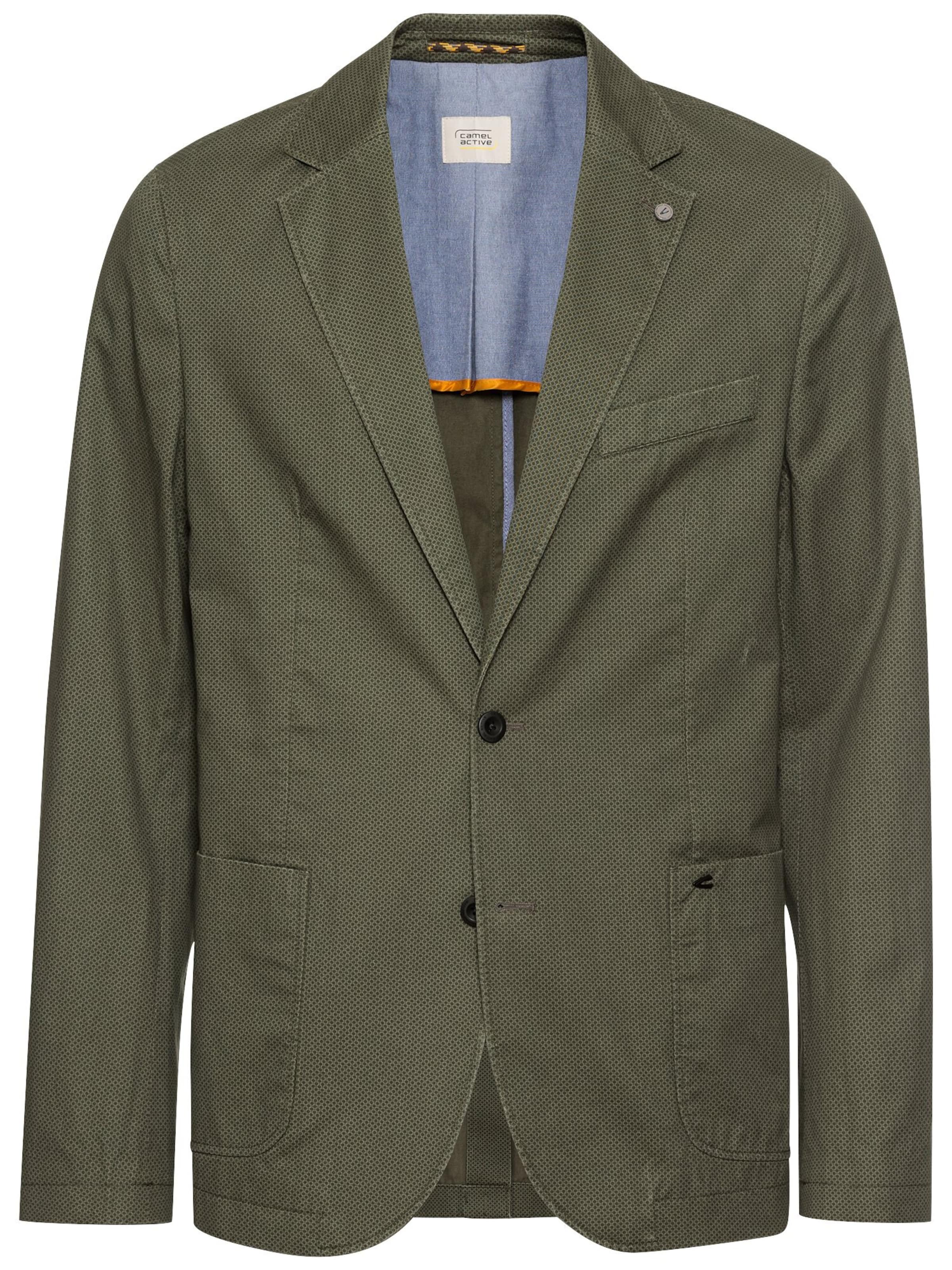 CAMEL ACTIVE Regular Fit Casual Sakko aus Baumwolle in Grün: Vorderseite