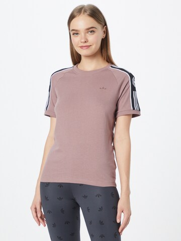 ADIDAS ORIGINALS - Camisa 'Tape' em castanho: frente