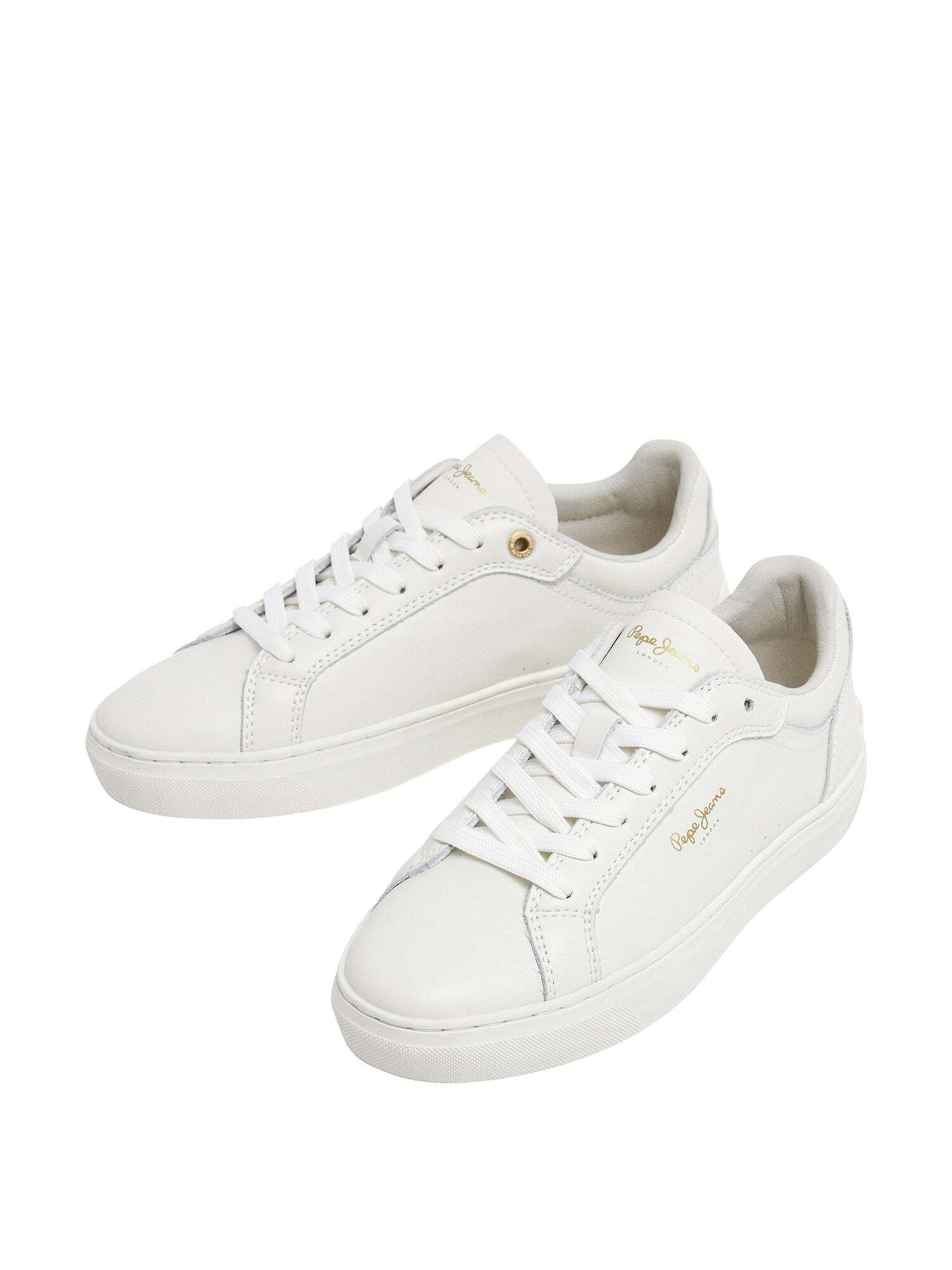 Pepe Jeans - Sapatilhas baixas 'Camden Edition' em branco