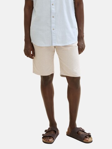 TOM TAILOR Regular Shorts in Beige: predná strana