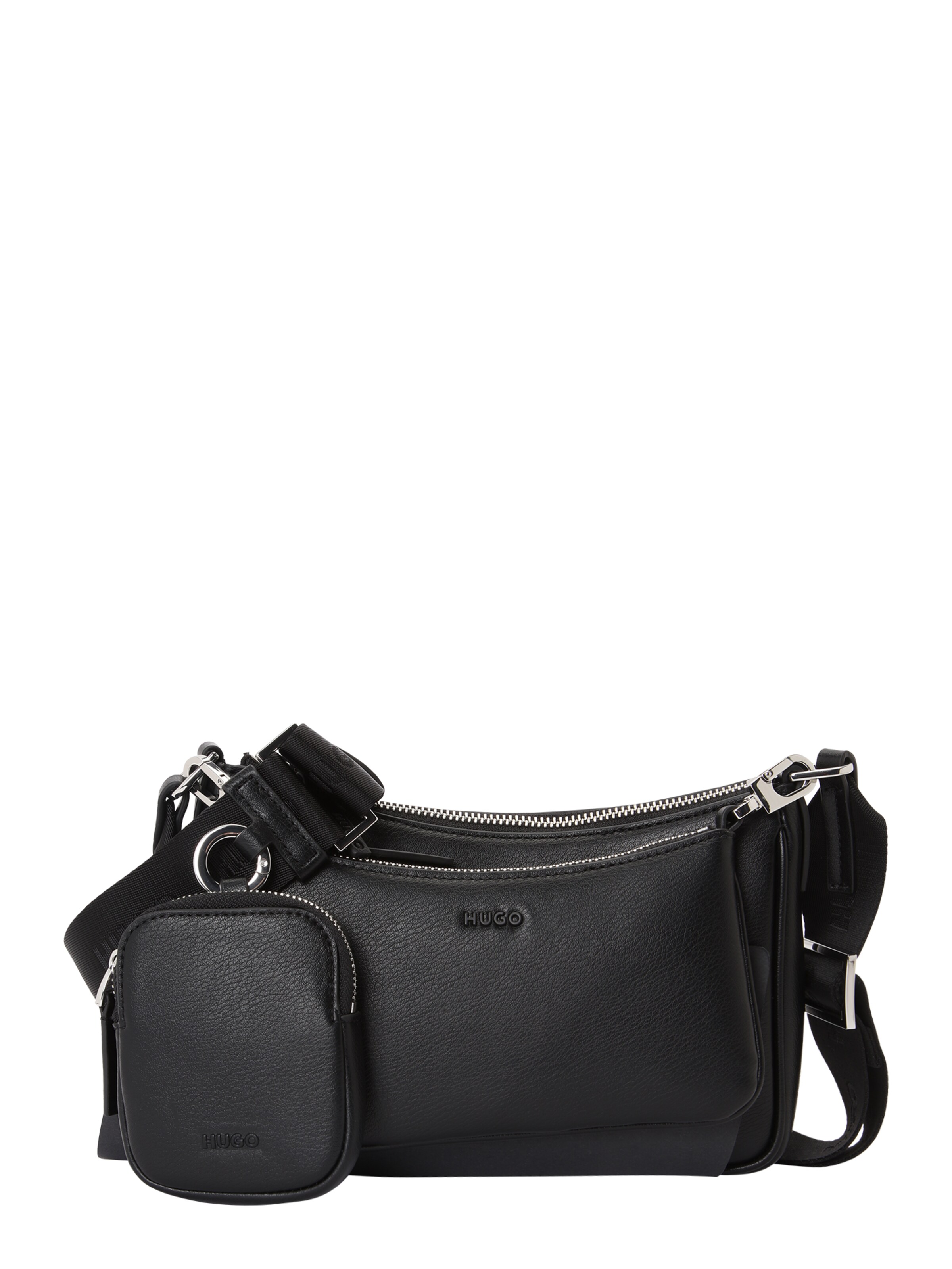 HUGO - Mala de ombro 'Bel 2.0' em preto: frente