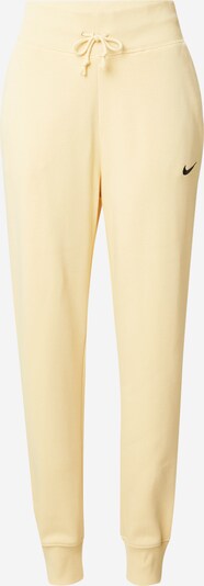Nike Sportswear Calças 'Phoenix Fleece' em amarelo pastel / preto, Vista do produto
