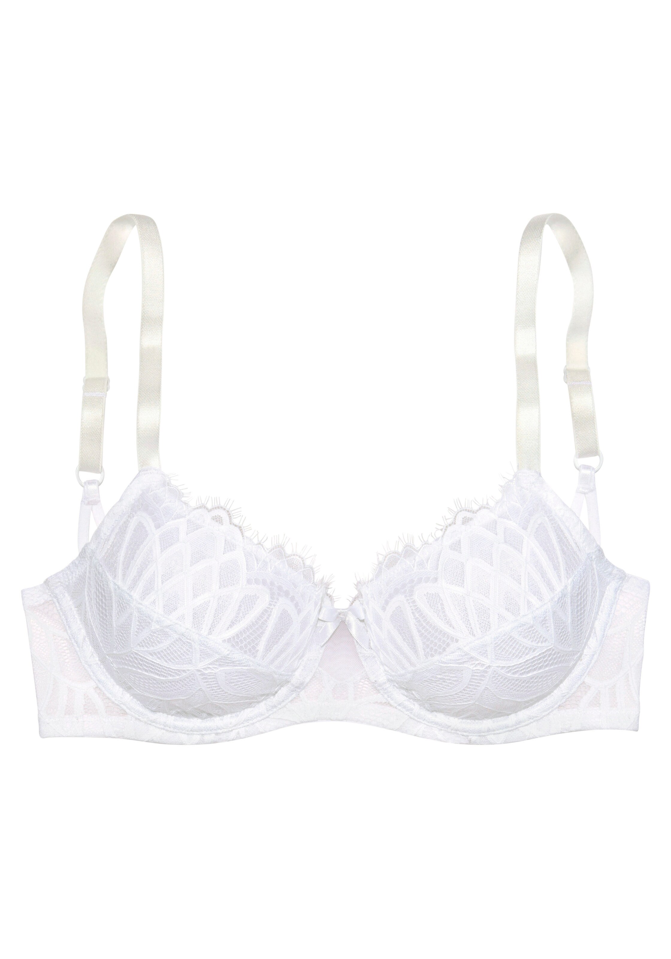 LASCANA Push-up Bra in White: front