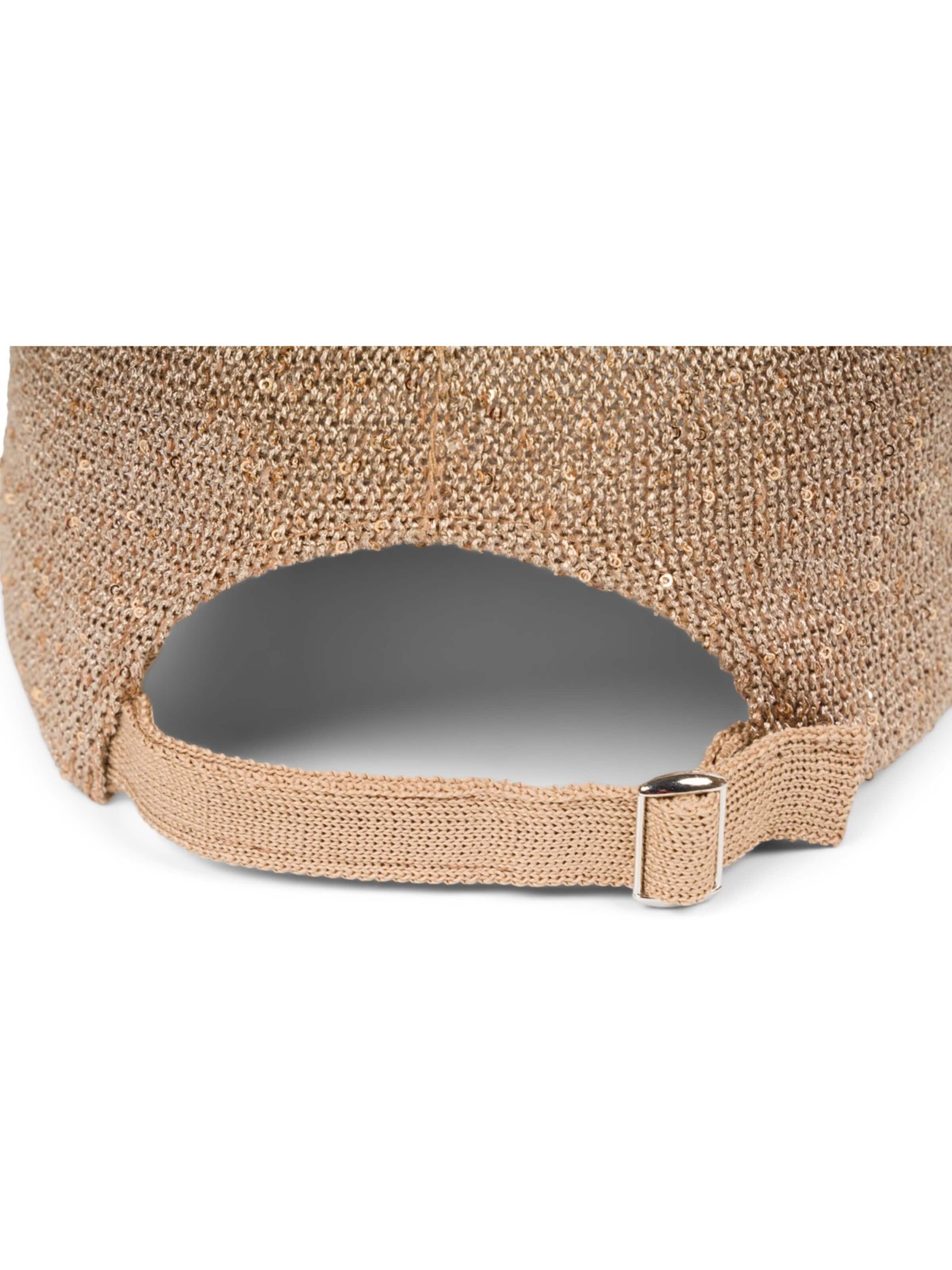 styleBREAKER Cap 'Gewebtes Baseball Cap Pailletten' in Brown