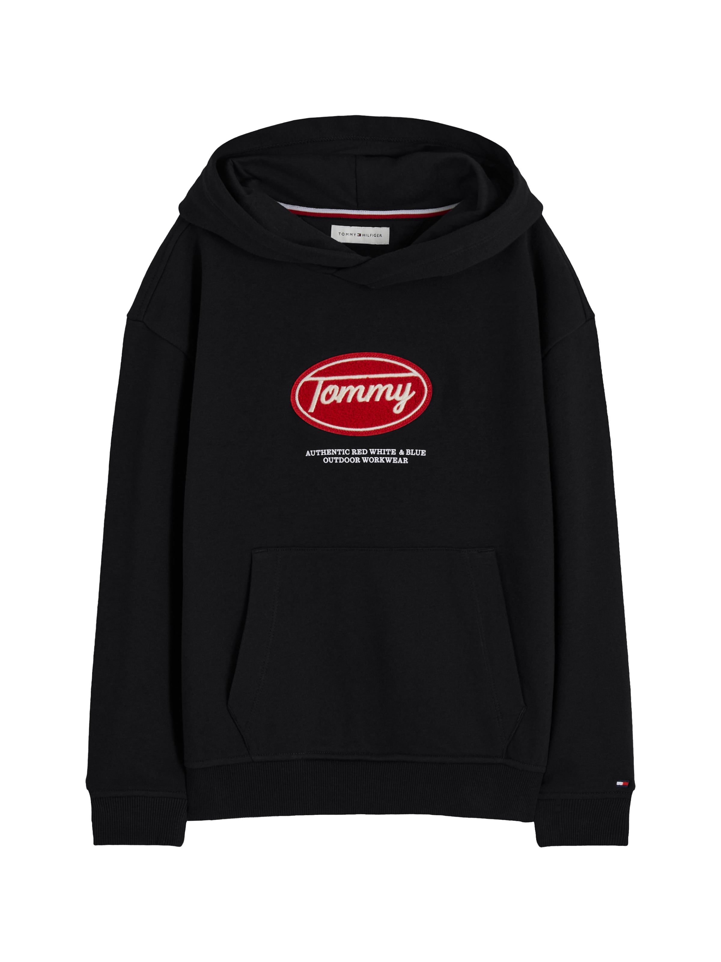 TOMMY HILFIGER Sweatshirt in Zwart: voorkant