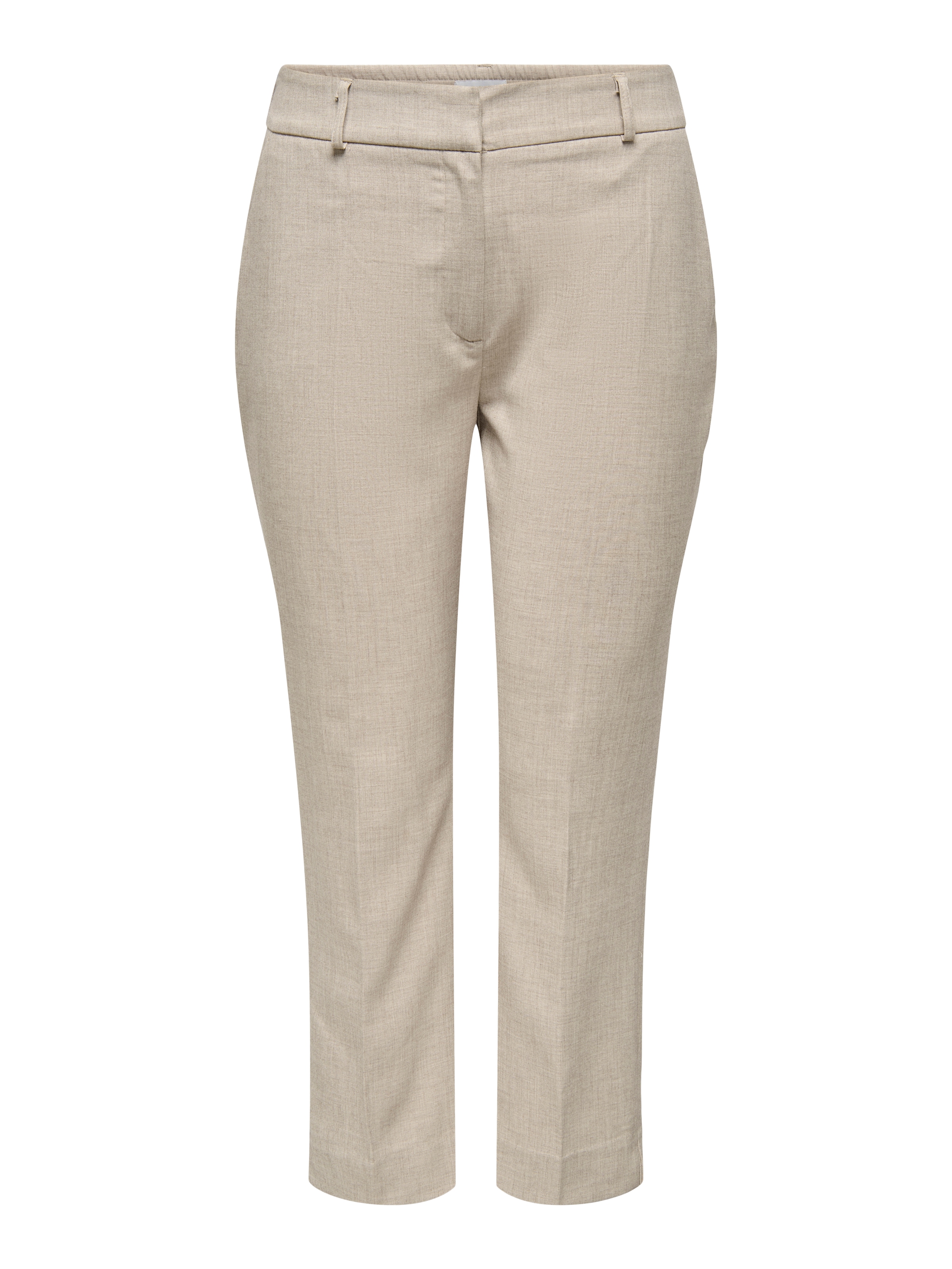 Slimfit Pantaloni con piega frontale di ONLY Carmakoma in beige: frontale