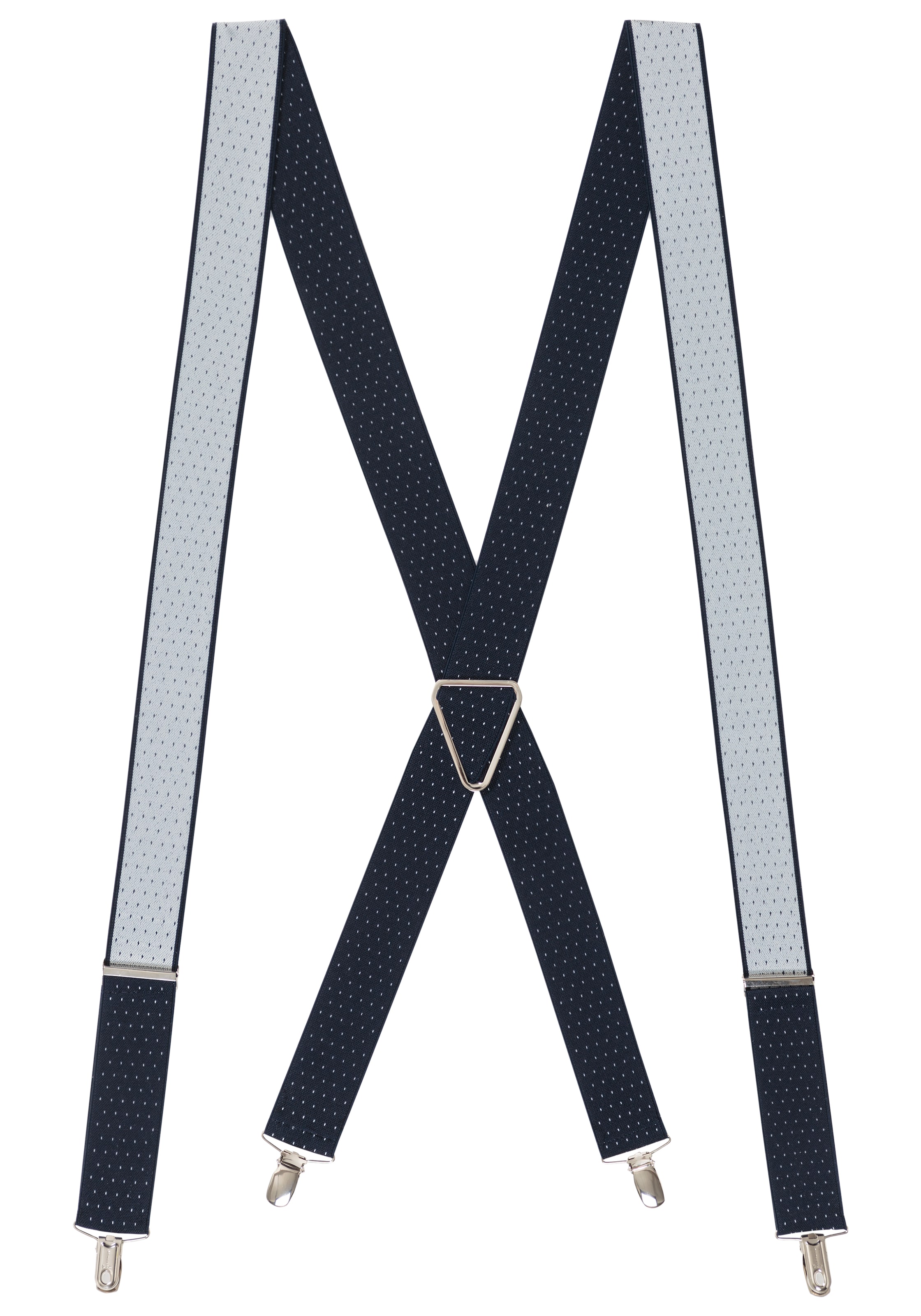 Man's World Suspenders in Blue: front