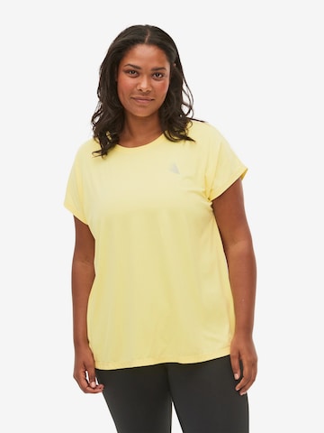 Active by Zizzi Shirts 'Abasic' i gul: forside