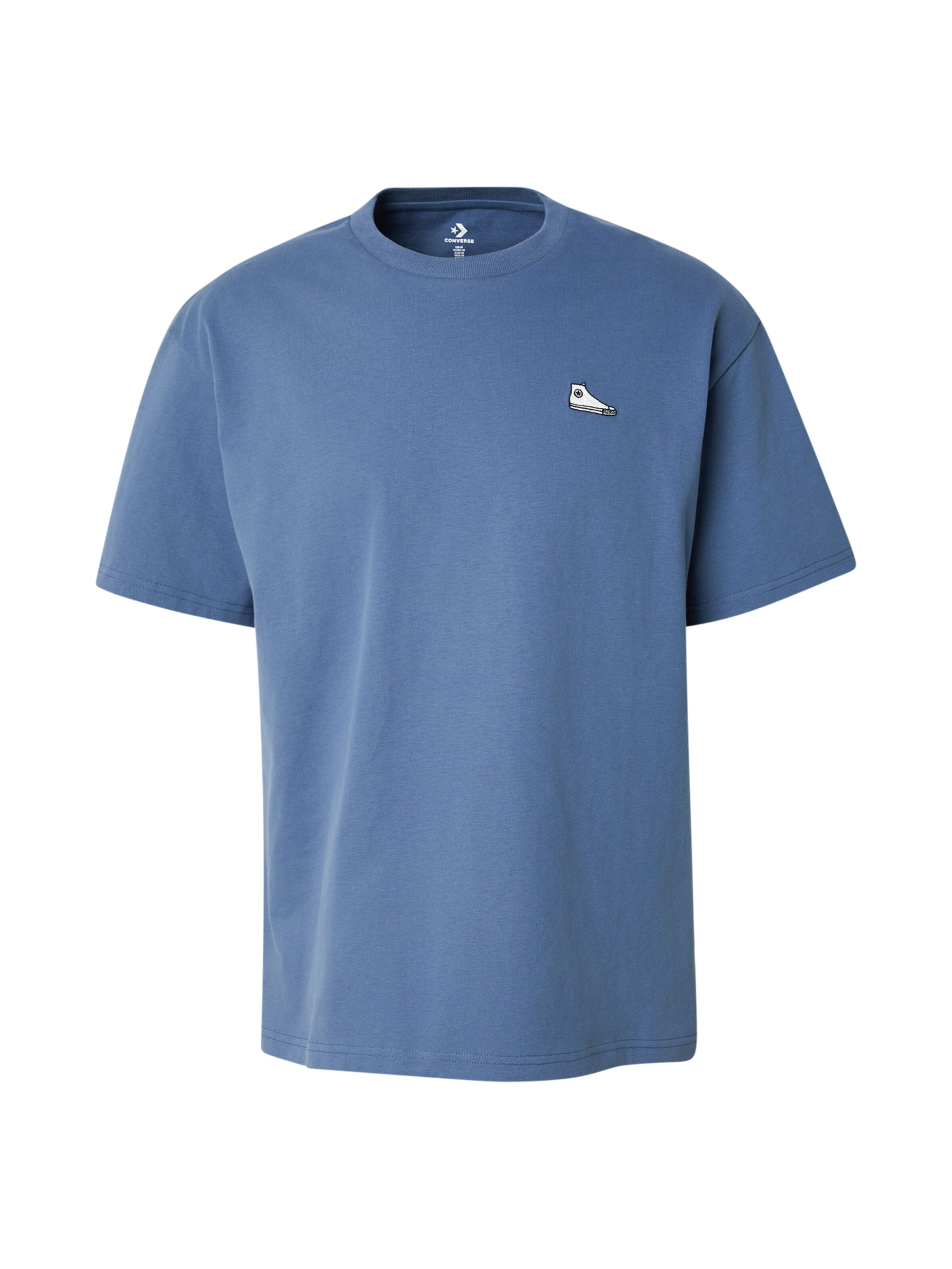 CONVERSE T-Shirt 'SNEAKER PATCH' in Blau: Vorderseite