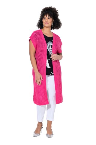MIAMODA Knit cardigan in Pink: front